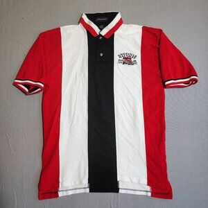 Knoxville Raceway polo shirt men's size M red white blue colour short sleeve